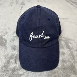 EXPRESS Brand "fearless"  Blue Unisex baseball hat Adjustable Cap